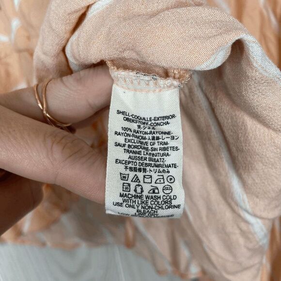 Free People Samifran Chevron Peplum Hem Top Stripes Size Small - Picture 6 of 7